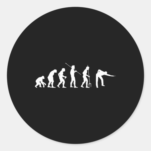 Billiard Evolution Snooker Pool Chalk Billiard Pla Ronde Sticker (Voorkant)