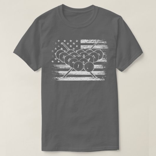 Billiard Flag Snooker Pool Chalk Billiard Player T-shirt (Design voorkant)