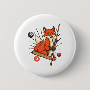 Billiard Fox Hustler Pool Shirten Meisjes Snooker  Ronde Button 5,7 Cm