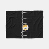 Billiard Heartbeat Snooker Pool Chalk Billiard Pla Fleece Deken (Voorkant (Horizontaal))