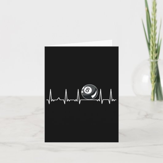 Billiard Heartbeat Snooker Pool Chalk Billiard Pla Kaart (Voorkant)