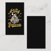 Billiard King Snooker Cue Sports Pool Player Visitekaartje (Voorkant / Achterkant)