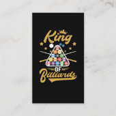 Billiard King Snooker Cue Sports Pool Player Visitekaartje (Voorkant)