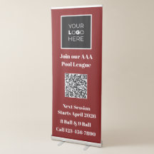 Billiard League Promotionele Verticale Banner 
