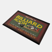 Billiard Lover Mat, Billiard Doormat, Pool Player Deurmat (Schuin)