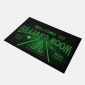 Billiard Lover Mat, Billiard Doormat, Pool Player Deurmat (Schuin)