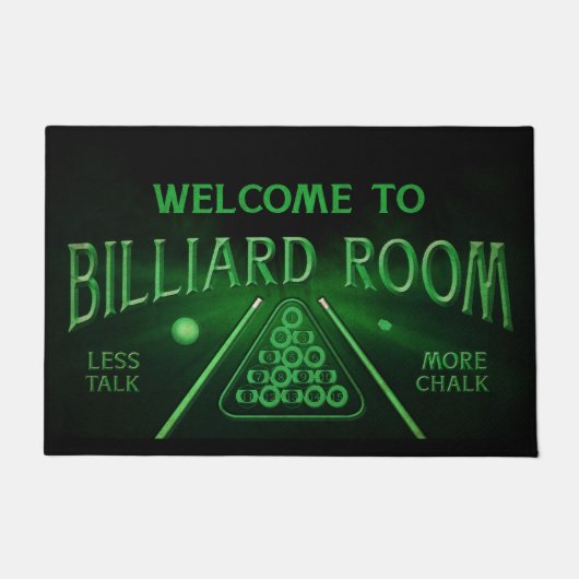 Billiard Lover Mat, Billiard Doormat, Pool Player Deurmat (Voorkant)