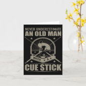 Billiard - Never Underestimate An Old Man With A C Kaart (Gele Bloem)