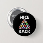 Billiard Nice Rack Billiard Player Gift Ronde Button 5,7 Cm (Voorkant /achterkant)