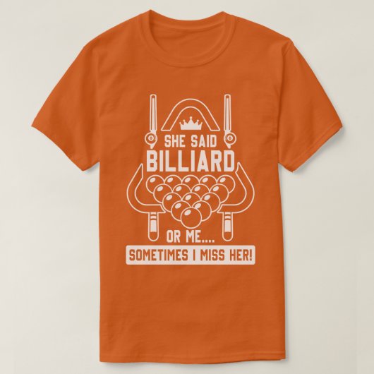 Billiard of mij t-shirt (Design voorkant)