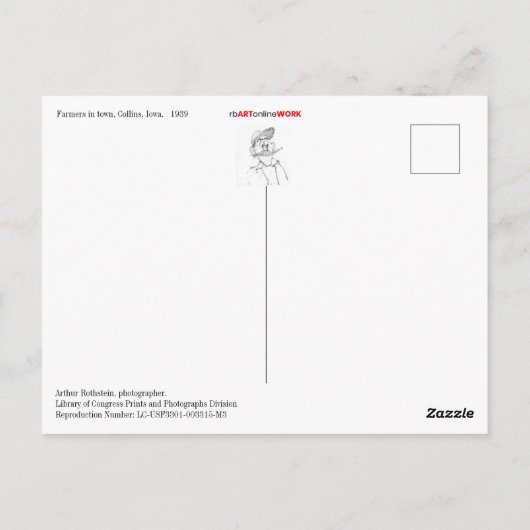 Billiard Parlor op Main Street Briefkaart (Achterkant)