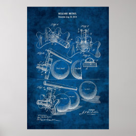 Billiard Patent Art #14 Pool Room Decor Poster