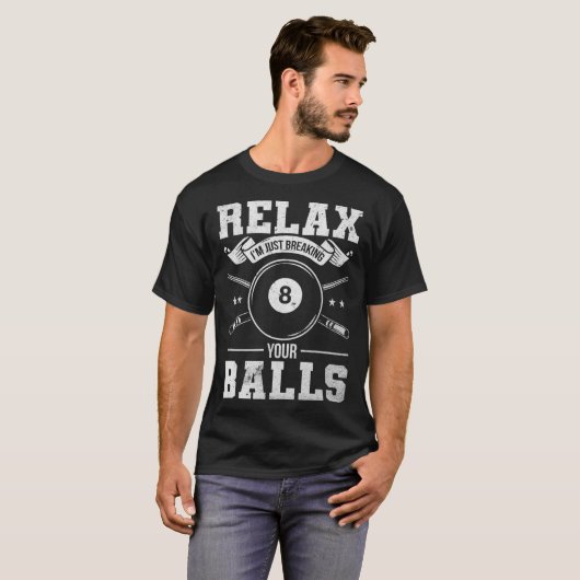 Billiard Player & billiard Pool Game T-shirt (Voorkant volledig)