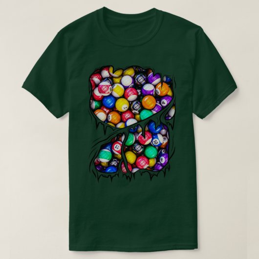 Billiard Player Pool Balls in Athlete Hoowee T-shirt (Design voorkant)