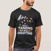 Billiard Pool Aim terwijl u niet staat terwijl u s T-shirt (Voorkant)