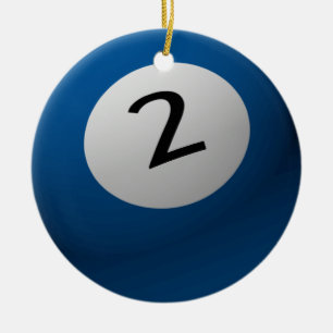 BILLIARD/POOL BALL CHRISTMAS ORNAMENT 2 (TWEE)