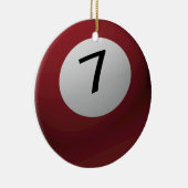 BILLIARD/POOL BALL CHRISTMAS ORNAMENT 7 (ZEVEN) (Rechts)