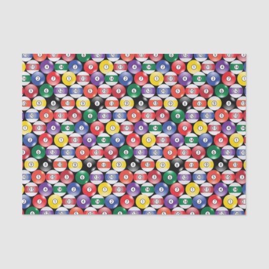 Billiard Pool Ball Pattern Tissuepapier (Voorkant)