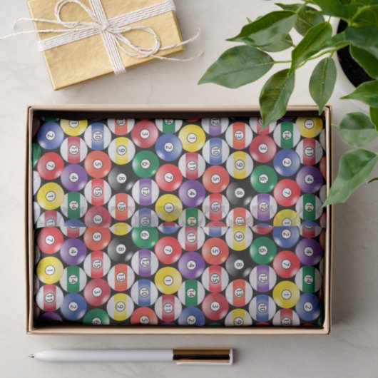 Billiard Pool Ball Pattern Tissuepapier (Geschenk)