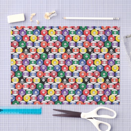 Billiard Pool Ball Pattern Tissuepapier (Craft)