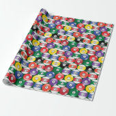 Billiard Pool Balls Cadeaupapier (Uitgerold)