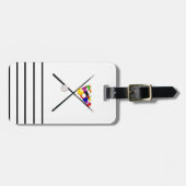 Billiard Pool Balls en Cues Bagagelabel (Voorkant horizontaal)