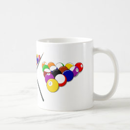 Billiard Pool Balls en Cues Koffiemok