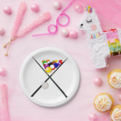 Billiard Pool Balls en Cues Papieren Bordje (Feest)