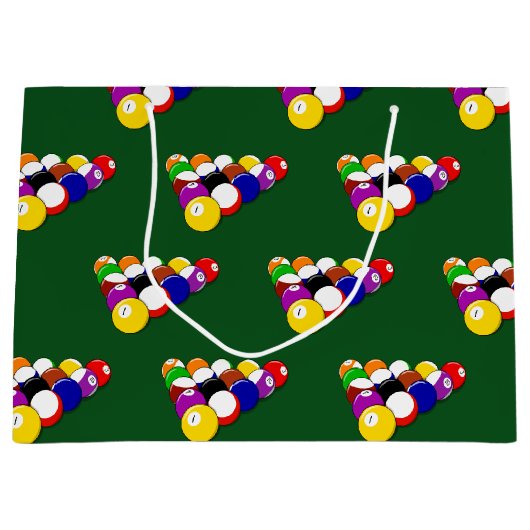 Billiard Pool Balls Large Cadeautasje (Voorkant)