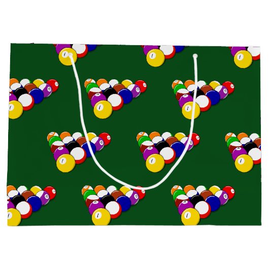 Billiard Pool Balls Large Cadeautasje (Achterkant)