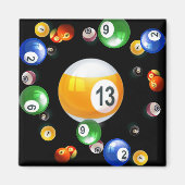 Billiard Pool Balls Magneet (Voorkant)
