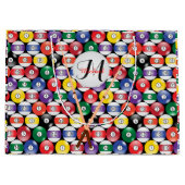Billiard Pool Balls met monogram Groot Cadeauzakje (Voorkant)
