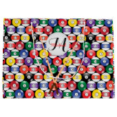 Billiard Pool Balls met monogram Groot Cadeauzakje (Achterkant)