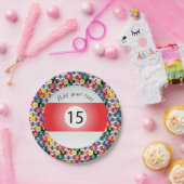 Billiard Pool Balls Stripe Number 15 Papieren Bordje (Feest)