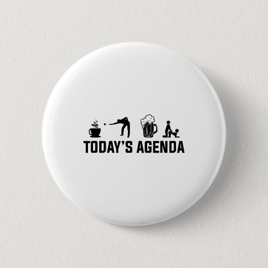 Billiard Pool Billiards , de agenda van vandaag Bi Ronde Button 5,7 Cm (Voorkant)