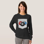 Billiard Pool Cute Pocket Ball T-shirt (Voorkant volledig)