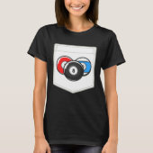 Billiard Pool Cute Pocket Ball T-shirt (Voorkant)