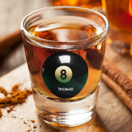 Billiard Pool Eight Ball, speciaal ontworpen voor  Shot Glas