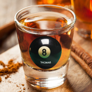 Billiard Pool Eight Ball, speciaal ontworpen voor Shot Glas