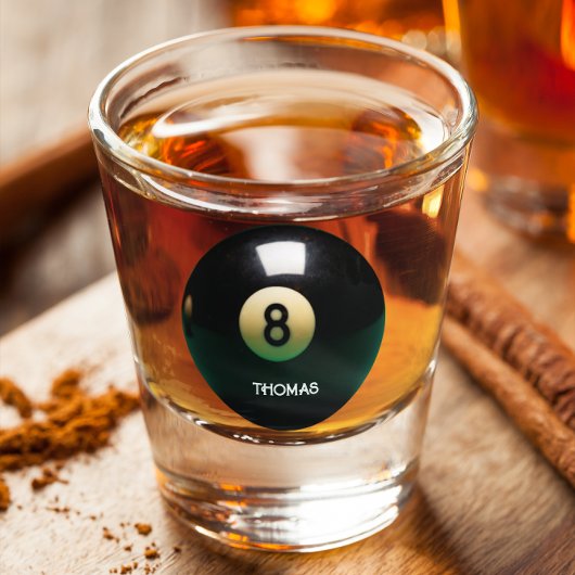 Billiard Pool Eight Ball, speciaal ontworpen voor  Shot Glas