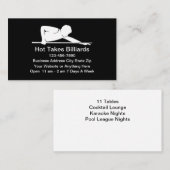 Billiard Pool Hall Business Cards Visitekaartje (Voorkant / Achterkant)