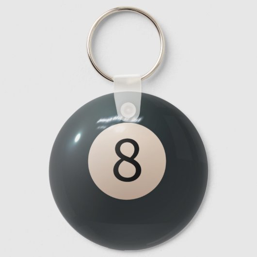 Billiard Pool Keyring Eight ball Sleutelhanger (Voorkant)