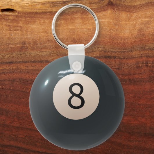 Billiard Pool Keyring Eight ball Sleutelhanger (Voorkant)