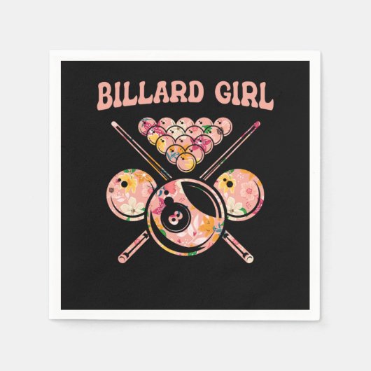 Billiard Pool Player Billard 8-Ball Servet (Voorkant)