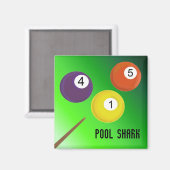 Billiard Pool Shark Magneet (Voorkant / Achterkant)