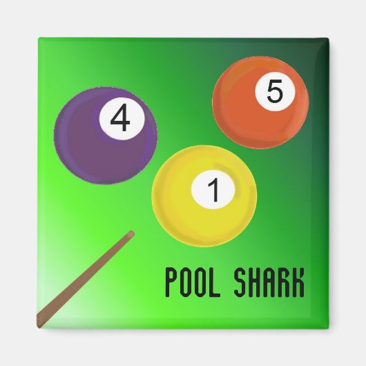 Billiard Pool Shark Magneet (Voorkant)