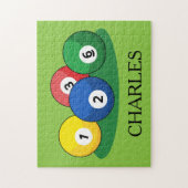 Billiard Pool Snookerballen Personaliseren Legpuzzel (Verticaal)