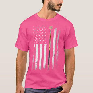 Billiard Pool Speler Tafel Usa Us Amerikaanse Vlag T-shirt