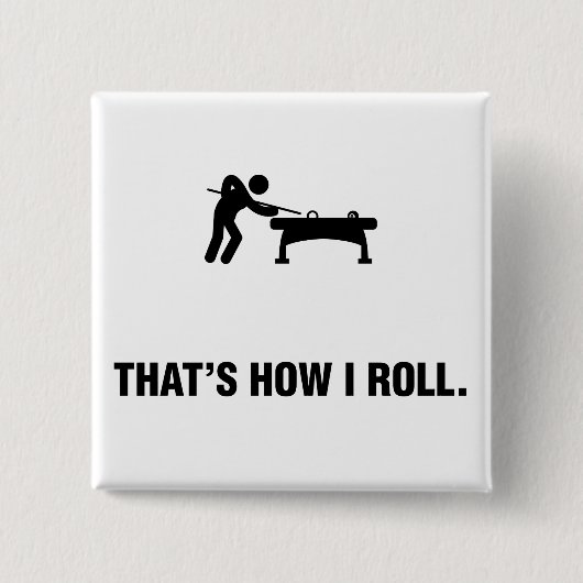 Billiard/pool Vierkante Button 5,1 Cm (Voorkant)