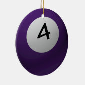 BILLIARD/POOLBALCHRISTMAS ORNAMENT 4 (VIER) (Rechts)